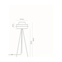 Amar Lampa Podłogowa 1xE27 Max.40W Czarny/Grafitowy-Różowy-Biały 12660104