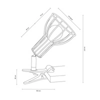 Megan Clips 1xE14 Max.40W Czarny 2743104K