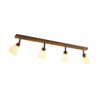 Kira Ceiling Lamp Incl. 4xG9 LED 300lm 2700K 3W Oiled Oak/Satin Metal/White Glass 2047417420993