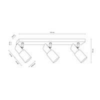 Birgit Ceiling Lamp 3xE14 Max.40W Oiled Oak/White 2222374
