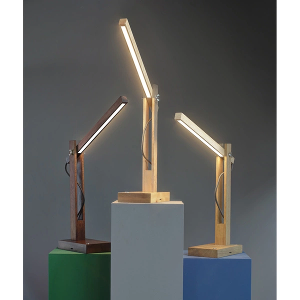 Tukan Table Lamp 1xLED 24V Integrated 753lm 3000K 5,5W Oiled Oak/Anthracite Fabric Cable with Touch Dimmer 7530174