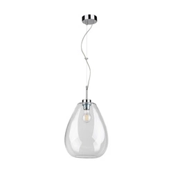 Piro Pendant Lamp 1xE27 Max.60W Chrome Metal/Transparent PVC Cable/Transparent Glass 9822028