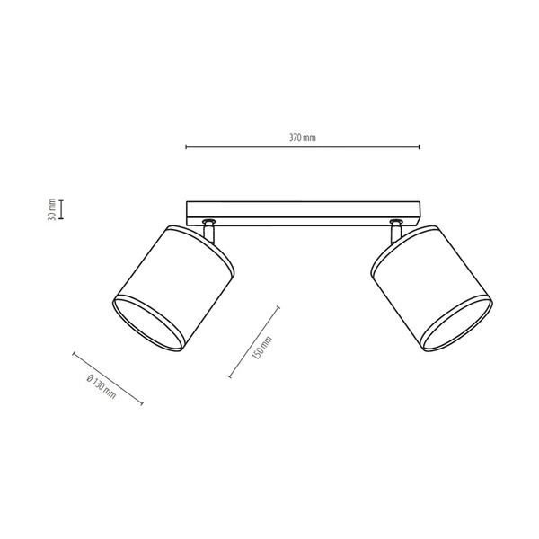 Boho Ceiling Lamp 2xE27 Max.25W Oiled Oak/Beige 56791274
