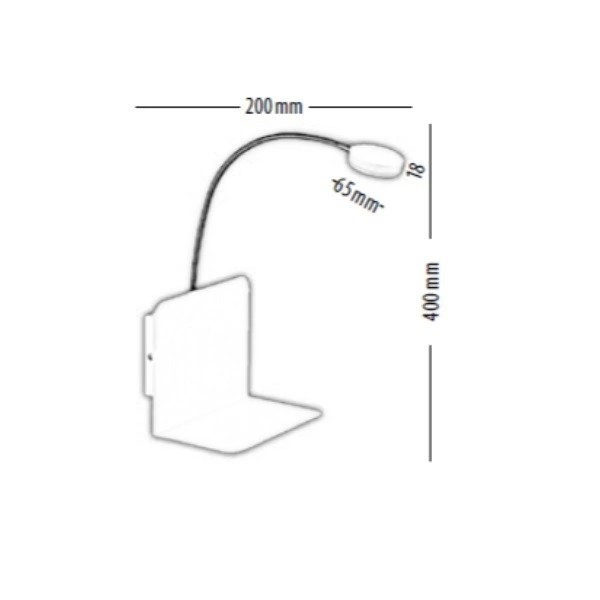 Arles Wall Lamp Incl. 1xLED 270lm 3000K 3W White Metal/Black Metal 5851102