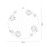 Lampa sufitowa Fly 2xE27 Max.60W Chromowany metal/Białe szkło ze wzorem Biedronki 4554002