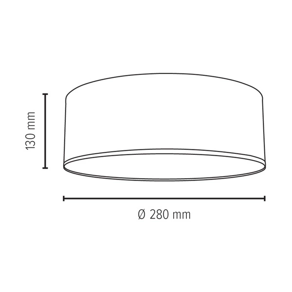 Josefina Ceiling Lamp 2xE27 Max.25W White Metal/Anthracite Fabric Shade 4782812