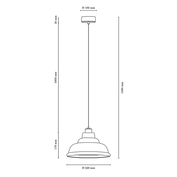 Avino Lampa Wisząca 1xE27 Max,60W Orzech/Transparentny/Transparentny 9872076