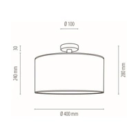 Punto Ceiling Lamp 1xE27 Max.60W Oiled Oak/White/Multicolor 56049174