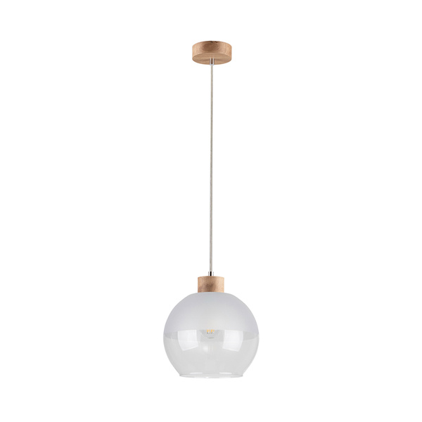 Linea Pendant Lamp 1xE27 Max.60W Oiled/Transparent/Frosted Oak