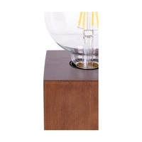 Trongo Square Table Lamp 1xE27 Max.25W Walnut Beech Wood/Black PVC Cable 7179176