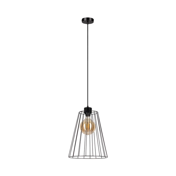 Lampa wisząca Swan 1xE27 Max.60W Czarny metal/czarny kabel PVC 19349104