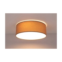 Josefina Ceiling Lamp 2xE27 Max.25W White Metal/Brown Fabric Shade 4792812