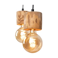 Trabo Pino Lampa Wisząca 3xE27 Max.60W Sosna Bejcowana/Czarny PCV/Czarny 68315351