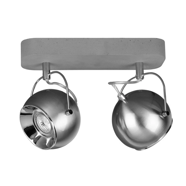 Ball Concrete Ceiling Lamp Incl. 2xLED GU10 5W Gray Concrete/Satin Metal 5131236