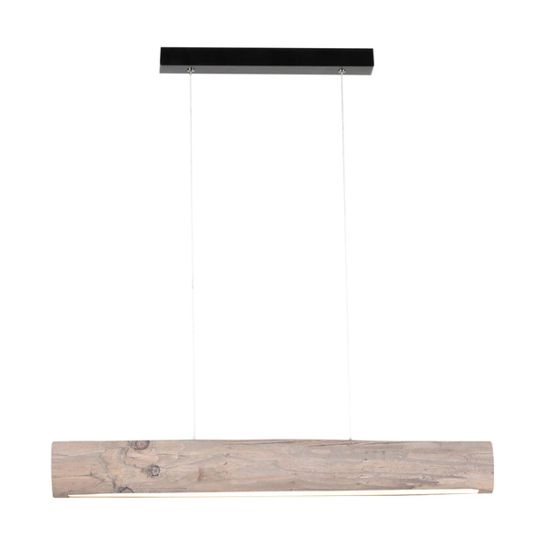 Lucas Pendant Lamp 1xLED Samsung 24V Integrated 2380lm 3000K 25,5W Stained Pine Gray/Black Metal/Transparent PVC Cable with Touch Dimmer 69470104