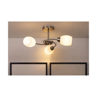 Pisa Ceiling Lamp 3xE27 Max.60W Satin Metal/White Glass 8280327