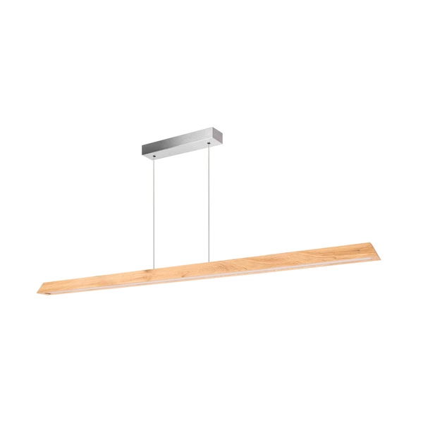 Derott Hanging Lamp 3xLED 24V Inkl. 56W Matt Nickel/Oiled Oak with Touch Dimmer/Rollizug (1600mm) 1037414300000