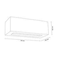 Kinkiet Block 1xE27 Max.40W Biały Beton/Szkło Matowe 8971137