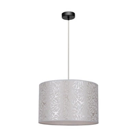 Mateo Pendant Lamp 1xE27 Max.60W Black Metal/Transparent PVC Cable/Beige Wallpaper 87811104