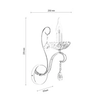 Alessa Wall Lamp 1xE14 Max.40W Chrome Metal/Transparent Glass 9014128