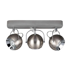Ball Concrete Ceiling Lamp Incl. 3xLED GU10 5W Gray Concrete/Satin Metal 5131336