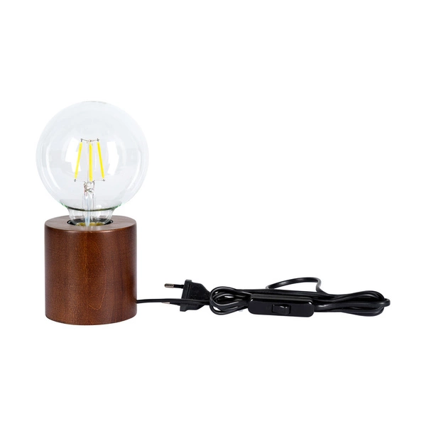 Minnie Table Lamp 1xE27 Max.25W Walnut Beech Wood/Black PVC Cable 7690176