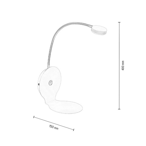 Arles Wall Lamp Incl. 1xLED 270lm 3000K 3W White Metal/Black Metal 5850102