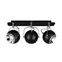 Ball Lampa Sufitowa Incl.3xLED GU10 5W Czarny/Chrom 5109384