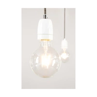 Porcia Pendant Lamp 7xE27 Max.60W White Metal/White Ceramics/Anthracite Fabric Cable 3181702