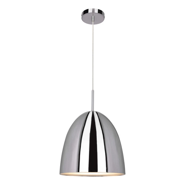 Mads Pendant Lamp 1xE27 Max.60W Chrome Metal/Transparent PVC Cable 1620128