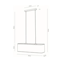 Boho Lampa Wisząca 2xE27 Max.40W Dąb Olejowany/Transparentny PVC/Beżowy 873910274