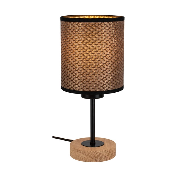 Benita Black Table Lamp 1xE27 Max.25W Oiled Oak/Black/Brown-Black-Gold 7017401011553