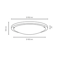 Rocky Ceiling Lamp 1xLED 24V Integrated 1650lm 2700K 18W Gray Concrete/White Glass 4754036