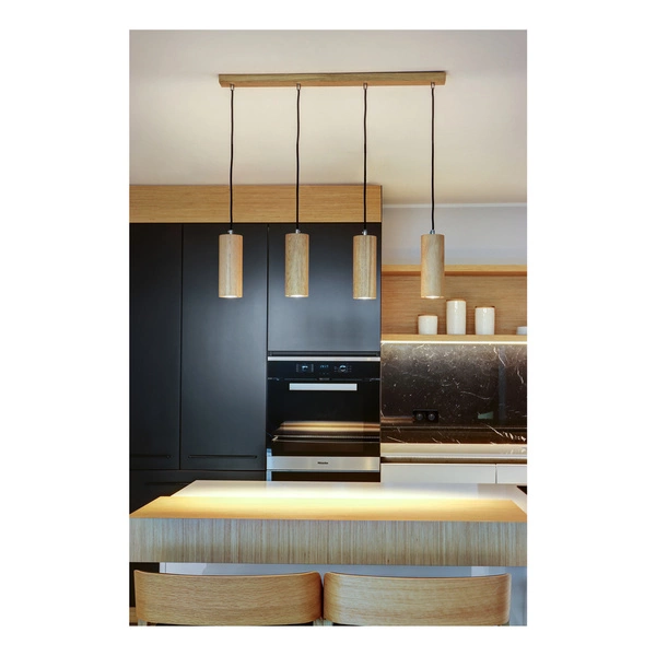 Pipe Pendant Lamp Incl. 4xGU10 LED 5W Oiled Oak/Anthracite 1551474