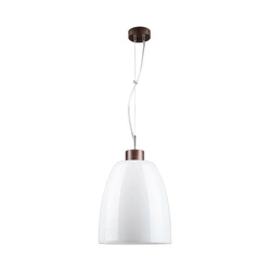 Campana Pendant Lamp 1xE27 Max.60W Walnut/Transparent/White 9844076