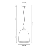 Campana Pendant Lamp 1xE27 Max.60W Walnut/Transparent/Transparent 9842076