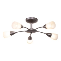 Lampa Sufitowa Oriana 5xE14 Max.40W Metal Satin/Białe Szkło 9031527