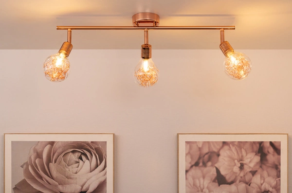 Bulbs Ceiling Lamp Incl. 3xG9 Max.28W Copper Metal/Transparent Glass 2507313