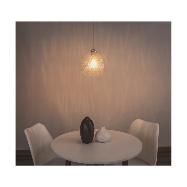 Lampa wisząca Universe 1xE27 Max.60W Chromowany metal/Przezroczyste PCV/Przezroczyste szkło 9722100