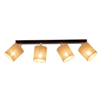 Jute Ceiling Lamp 4xE27 Max.25W Black/Beige 56793404