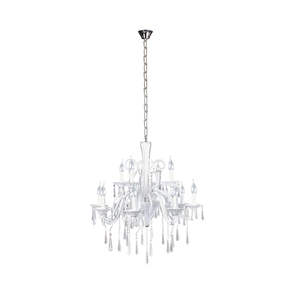 Rosano Żyrandol 12xE14 Max,40W Biały/Transparentny/Chrom 5193120