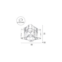 Cristaldream Set of Downlights Incl.3xG4 LED 2,3W with power adapter Chrome Metal/Transparent Glass 51223201