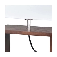 Cadre Table Lamp 1xE27 Max.25W Walnut Beech Wood/Black Fabric Cable/White Fabric Shade 7722976