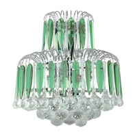 Grenada Wall Lamp 2xE14 Max.40W Chrome Metal/Transparent Glass/Green Glass 5100209