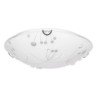 Maryland Ceiling Lamp 1xLED Integrated 1200lm 2700K 13W Chrome Metal/White-Transparent Glass 4373102