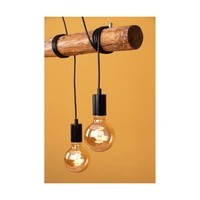 Trabo Long Pendant Lamp 5xE27 Max.60W Stained Pine/Black 69304504