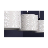 Mateo Pendant Lamp 3xE27 Max.25W Black Metal/Transparent PVC Cable/Beige Wallpaper 87811304