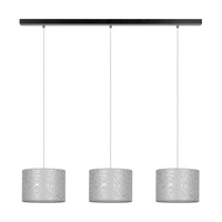 Lampa Wisząca Mateo 3xE27 Max.25W Czarny Metal/Przezroczysty Kabel PCV/Beżowa Tapeta 87811304