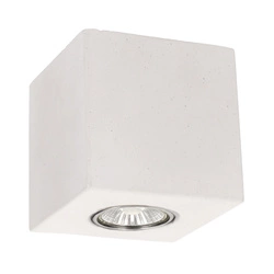 Concretedream Square Ceiling Lamp 1xGU10 Max.6W White Concrete 2076137