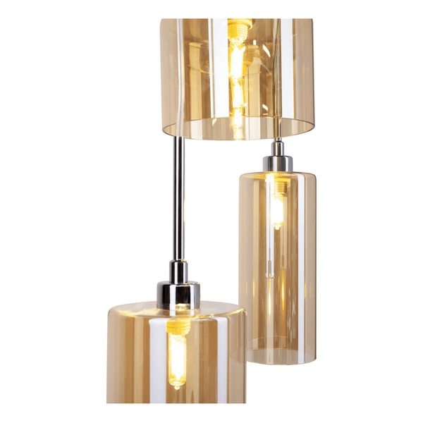 Lampa wisząca Eurybia w zestawie Kabel 3xG9 Max.28W z chromowanego metalu/szampana/przezroczystego PVC 1360328